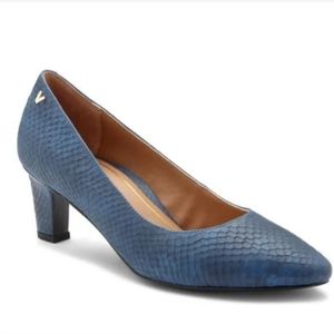Vionic Madison Mia Reptile Embossed Orthopedic Block Heel Pumps Size 8 (Approx)